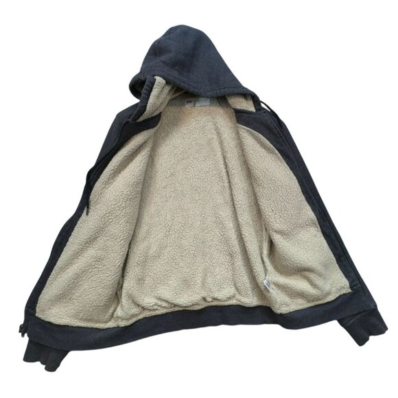 Levis Mens Sherpa Lined Full-Zip Hoodie Jacket Small Gray Warm Outerwear - Picture 5 of 14